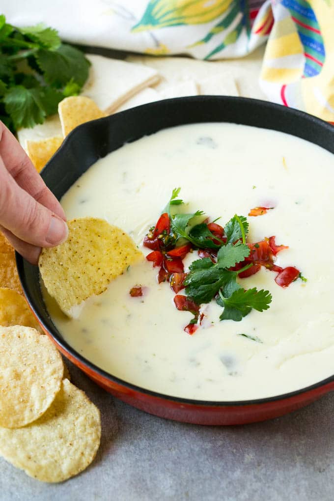 White Queso Dip - Dinner at the Zoo